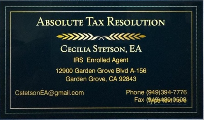 ABSOLUTE TAX RESOLUTION LLC
